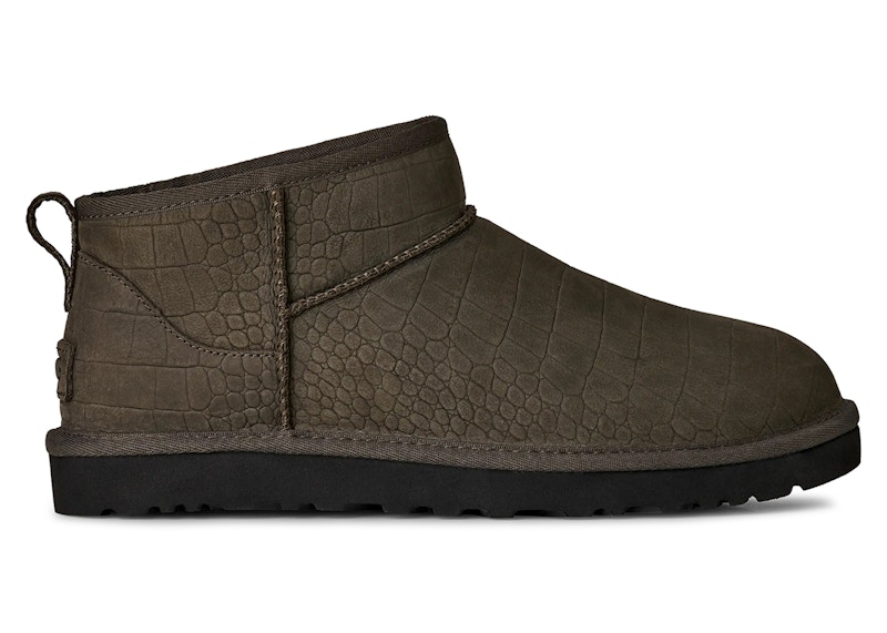 UGG Classic Ultra Mini Embossed Boot Dense Deep Smoke