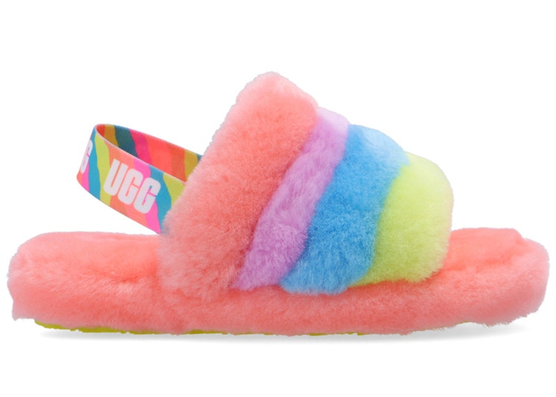 UGG Fluff Yeah Slide Peach Bliss Multi Color Multicolor