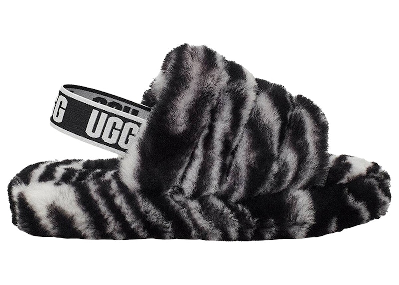 UGG Fluff Yeah Slide Zebra Zwart