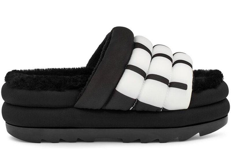 UGG Maxi Slide Logo Zwart