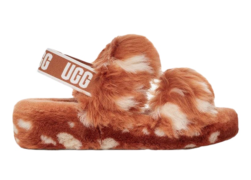 UGG Oh Yeah Slide Natural Spots Creme