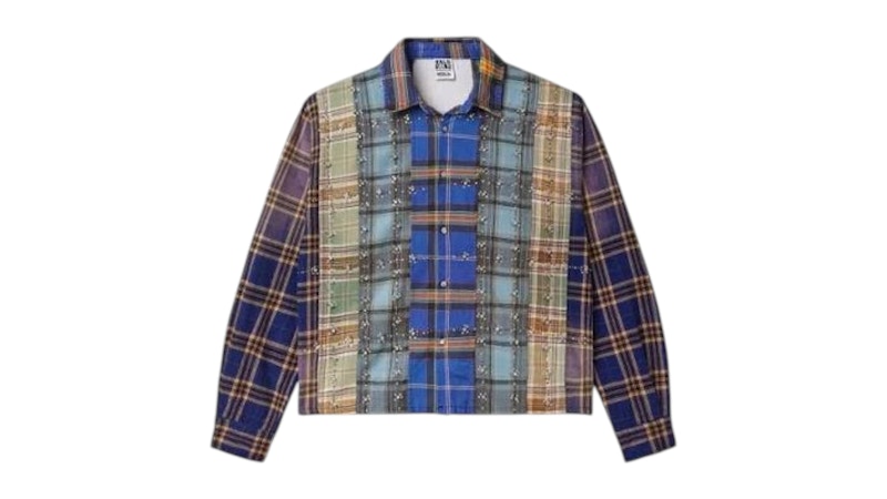 Vale Forever Splash Zone Cool Patchwork L/S Flannel Multicolor