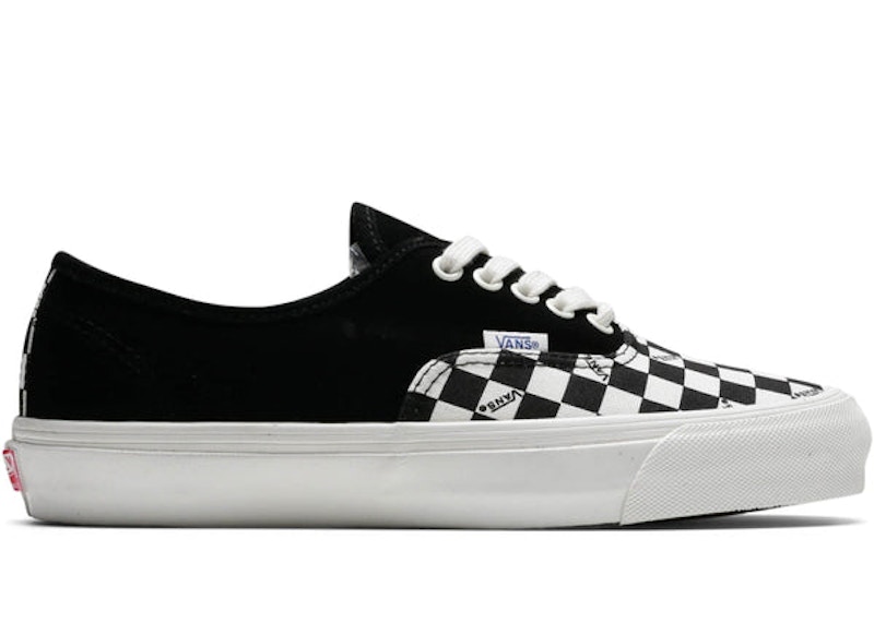Vans Authentic OG LX Checkerboard Toe Zwart
