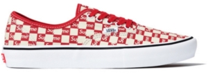 Vans Authentic Supreme Checker Logo Rood