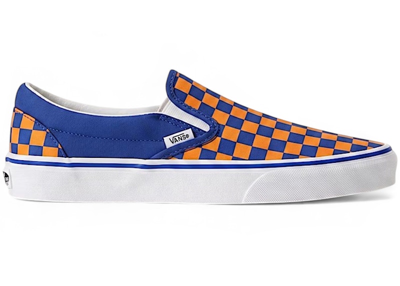 Vans Classic Slip-On Checkerboard Oranje