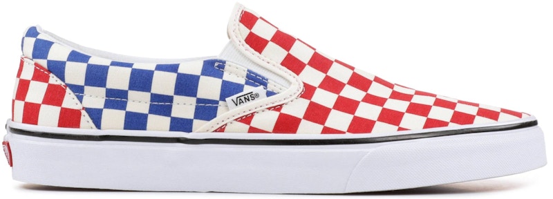 Vans Classic Slip-On Checkerboard Blauw
