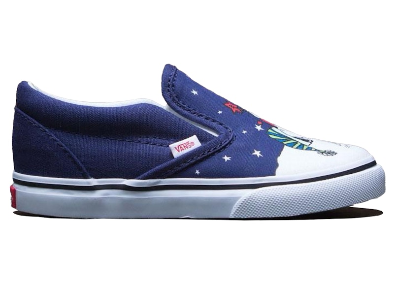 Vans Classic Slip-On Peanuts Charlie and Tree Blauw