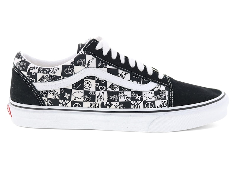 Vans Old Skool Doodle Checkerboard Zwart