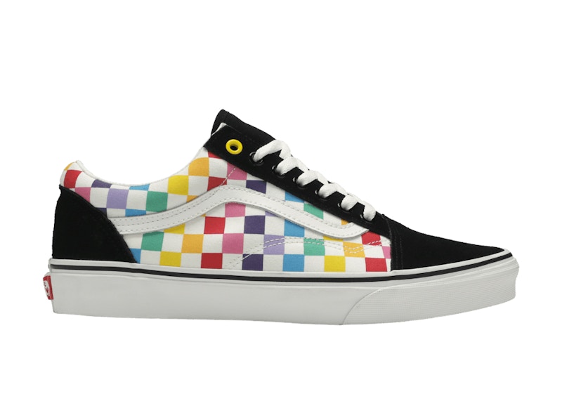 Vans Old Skool Rainbow Checkerboard Zwart