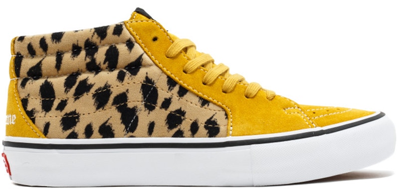 Vans Sk8-Mid Supreme Velvet Leopard Goud