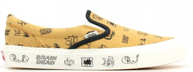 Vans Slip-On Brain Dead Goud
