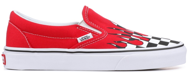 Vans Slip-On Checker Flame Rood