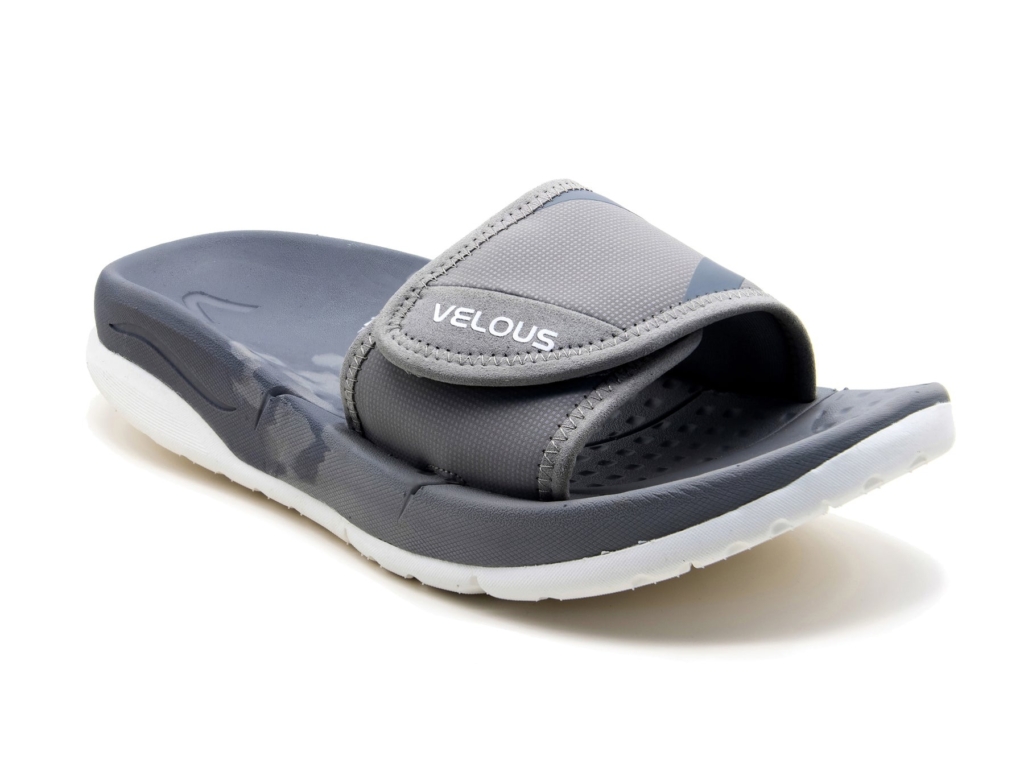 Velous Hoya Slide Gris Clair | 1301_light_grey_white