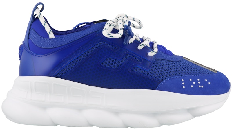 Versace Chain Reaction Mesh Rubber Suede Blauw