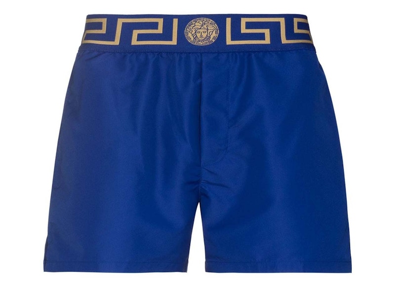 Versace Greca Key Swim Shorts Royal Blauw