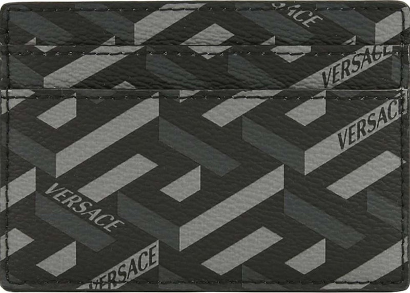 Versace La Greca Signature Card Case Zwart