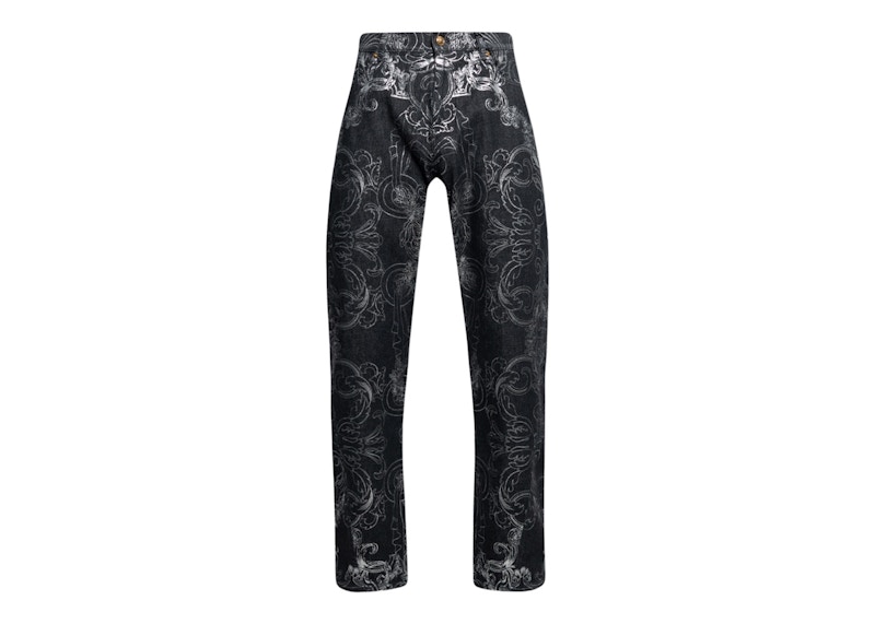 Versace Patterned Jeans Zwart