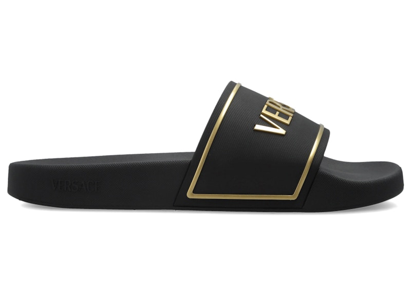 Versace Rubber Slider Zwart