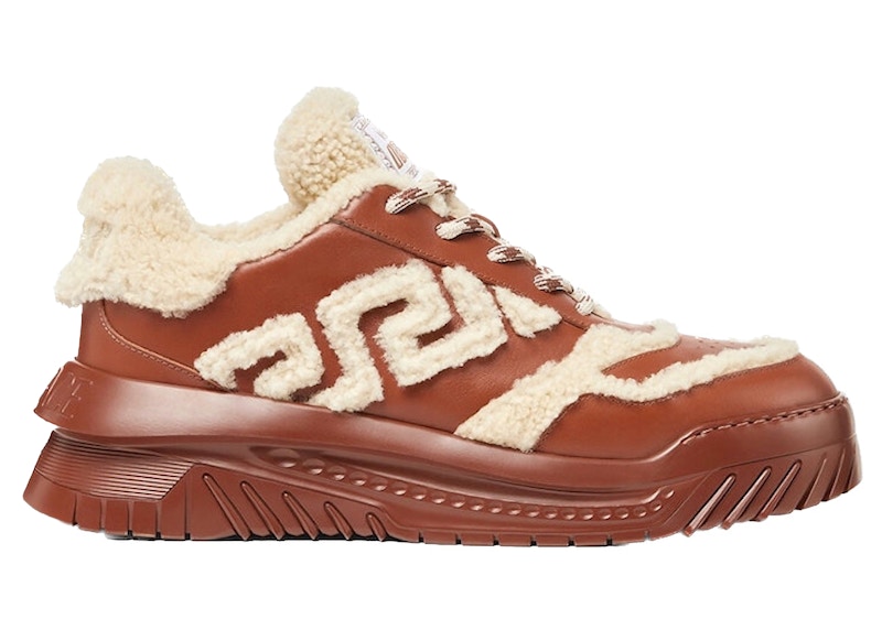 Versace Shearling Greca Odisea Bruin
