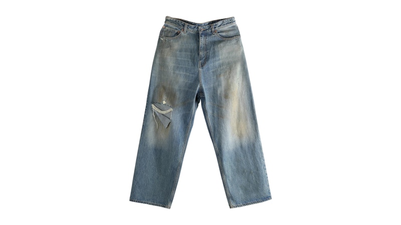Vetements Distressed Pant Light Blauw