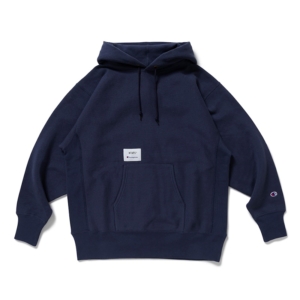 WTAPS x Champion Reverse weave Hooded Sweatshirt Blauw