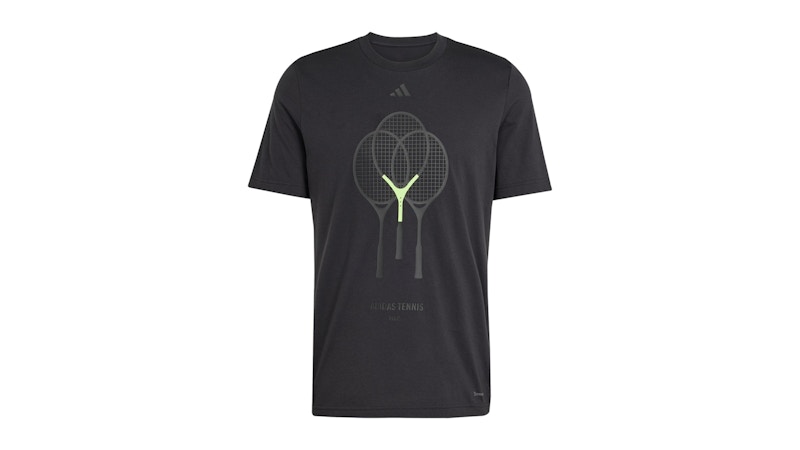 adidas 3 Rackets Graphic Tee Zwart