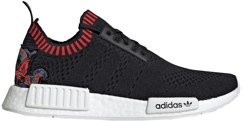 adidas NMD R1 Primeknit Dragon Patch Zwart