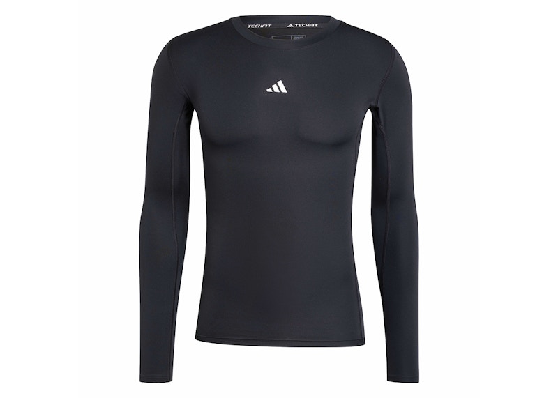 adidas Techfit Compression Training Long Sleeve Tee Zwart