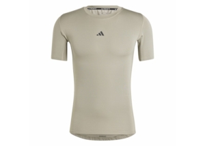 adidas Techfit Compression Training Tee Pebble Zilver