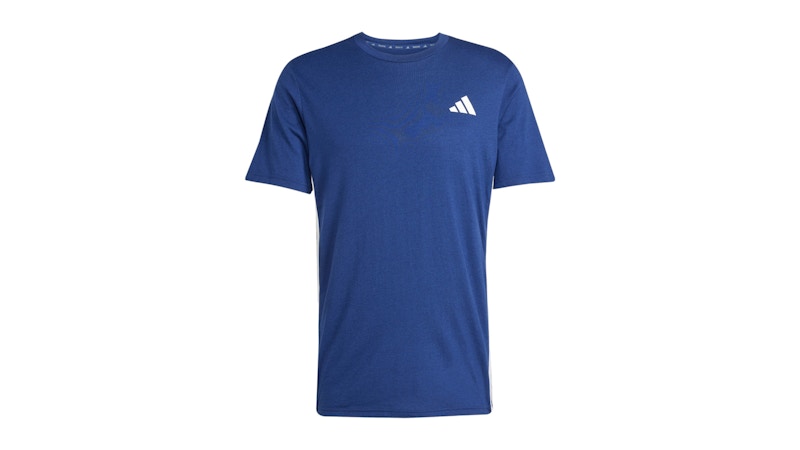 adidas Train Essentials Feelready 3-Stripes Tee Dark Blauw