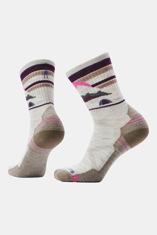 Smartwool Hike Light Cushion Mountain Moon Crew Wandelsok Grijs