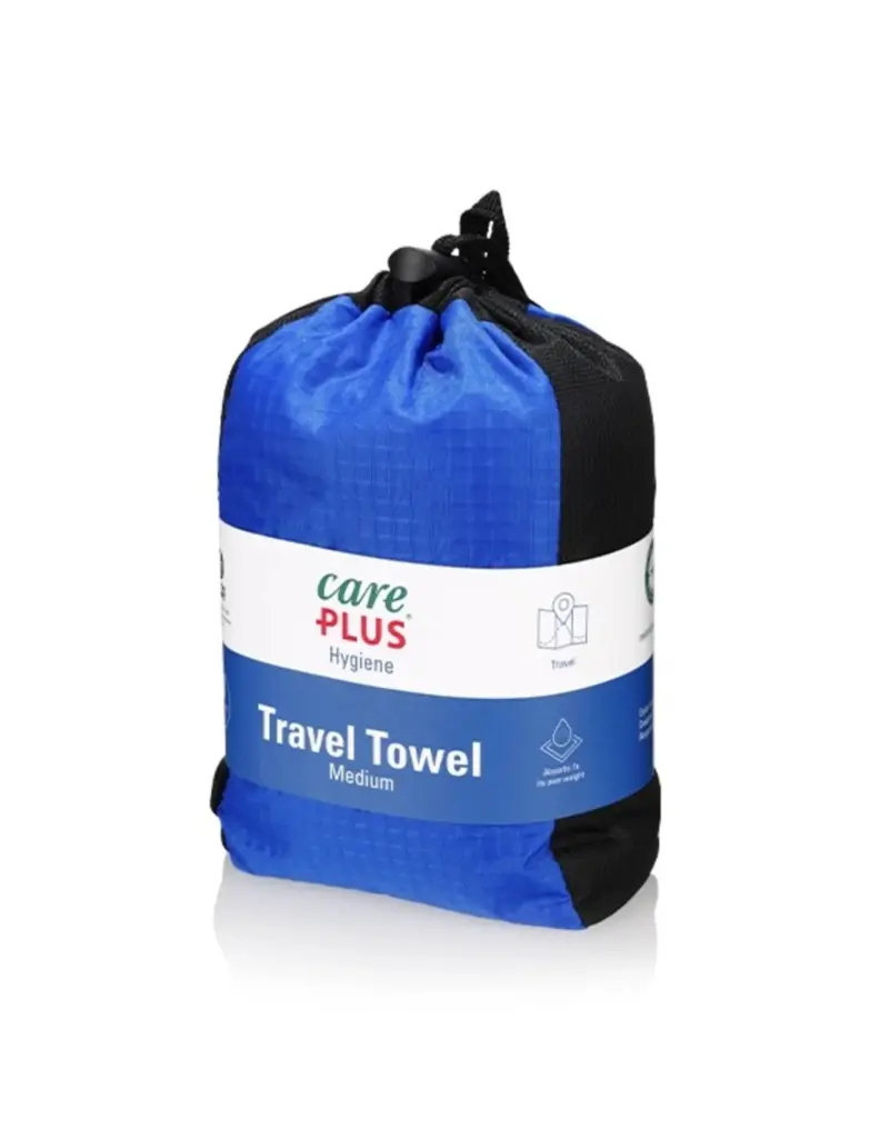 Care Plus Travel Towel Microfibre Blauw