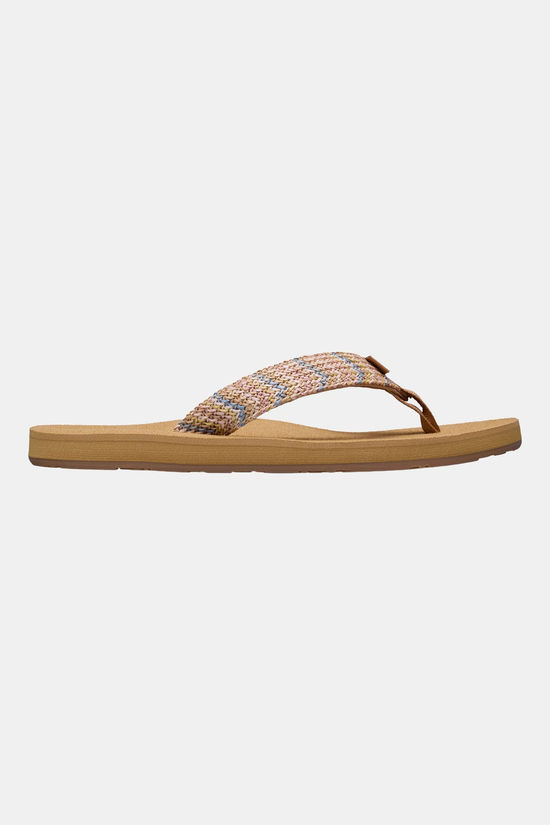 Roxy Slipp ROX Porto Raffia – Lichtblauw/Zandbruin