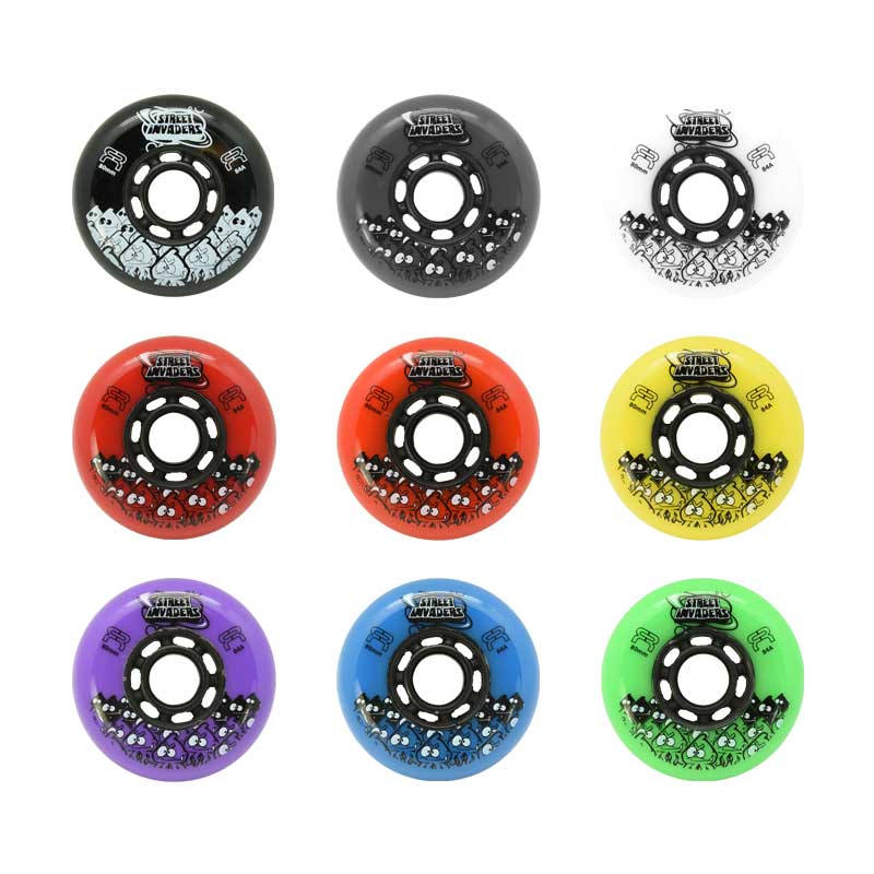 FR – 76mm Street Invaders 4-pack – Skate Wielen – Rood