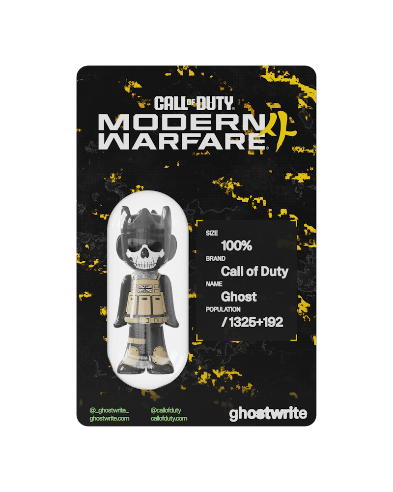 ghostwrite x Call Of Duty “Ghost” 100% ghosts
