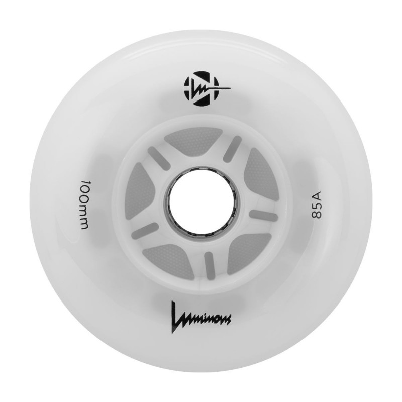 Luminous – 100mm LED 3-pack – Skate Wielen – Wit