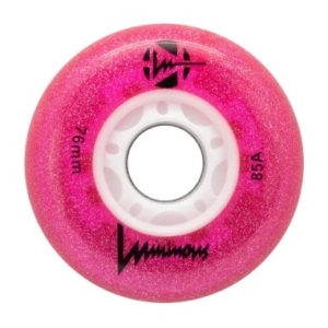 Luminous – 76mm LED 4-pack – Skate Wielen – Glitter Roze