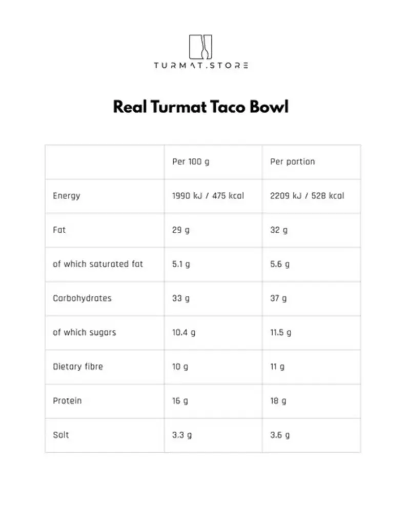 Real Turmat Taco Bowl