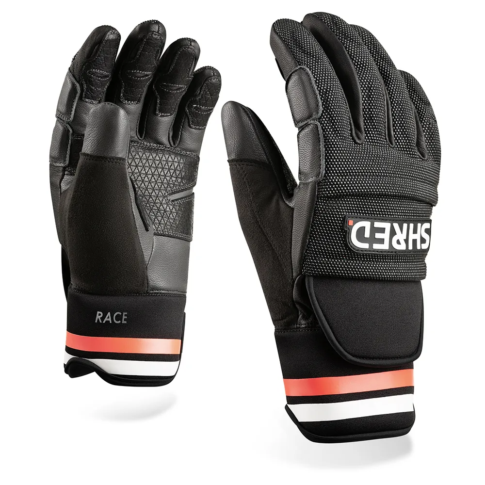 Shred Ski Race Protective Handschoenen Zwart