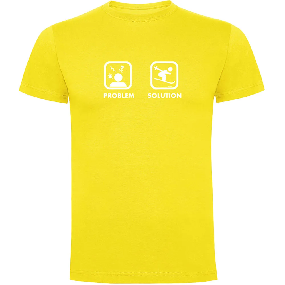 Kruskis Problem Solution Ski T-shirt Met Korte Mouwen Geel