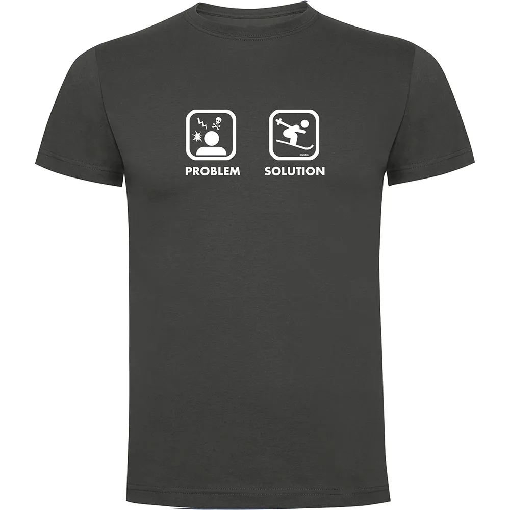 Kruskis Problem Solution Ski T-shirt Met Korte Mouwen Grijs