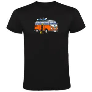 Kruskis Hippie Van Snowboard T-shirt Met Korte Mouwen Zwart