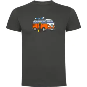 Kruskis Hippie Van Snowboard T-shirt Met Korte Mouwen Grijs