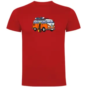 Kruskis Hippie Van Snowboard T-shirt Met Korte Mouwen Rood