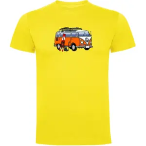 Kruskis Hippie Van Ski T-shirt Met Korte Mouwen Geel