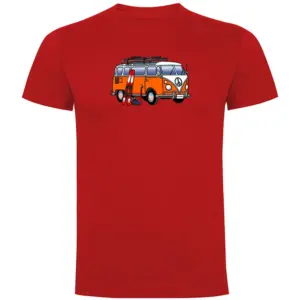 Kruskis Hippie Van Ski T-shirt Met Korte Mouwen Rood