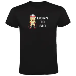 Kruskis Born To Ski T-shirt Met Korte Mouwen Zwart
