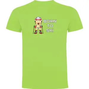 Kruskis Born To Ski T-shirt Met Korte Mouwen Groen