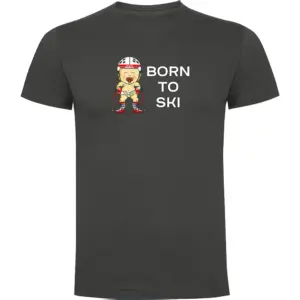 Kruskis Born To Ski T-shirt Met Korte Mouwen Grijs