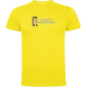 Kruskis Born To Snowboard T-shirt Met Korte Mouwen Geel